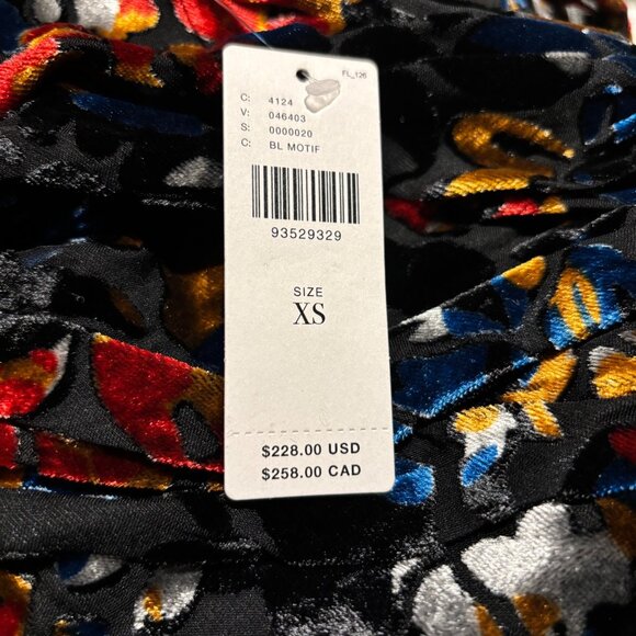 Anthropologie Hutch Velvet Floral Wide-Leg Jumpsuit Size XS Blue Pattern - Picture 9 of 10